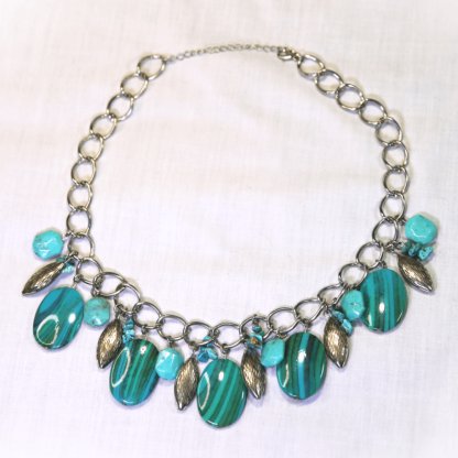 Green Vintage Cascading Necklace