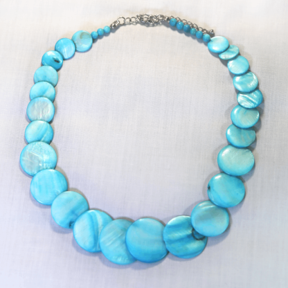 Light Blue Mother of Pearl Necklace