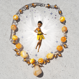 Yellow Cluster Necklace