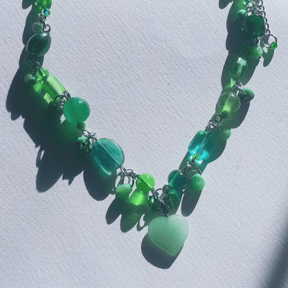 Green Cluster Necklace - Image 2