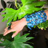 Blue Lampwork and Ceramic Bracelet - Image 2