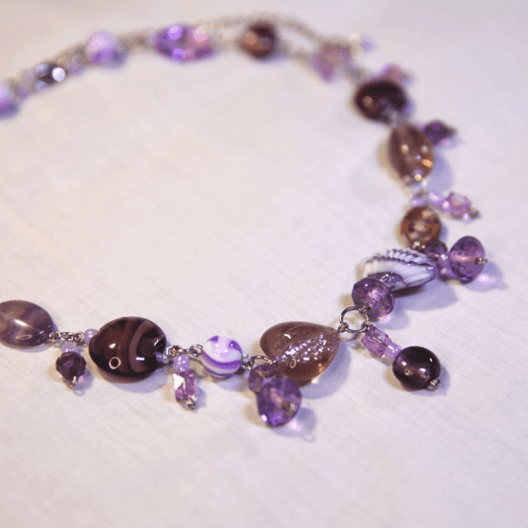 Purple Cluster Necklace - Image 4
