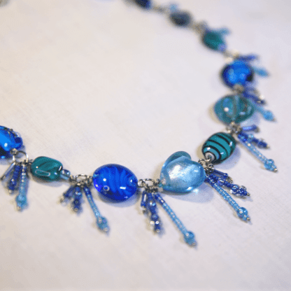 Blue Cluster Necklace - Image 2