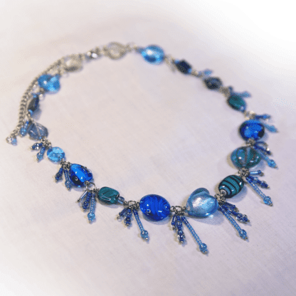 Blue Cluster Necklace - Image 4