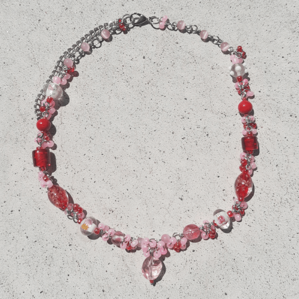 Red Cluster Necklace  - Image 2