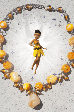 Yellow Cluster Necklace