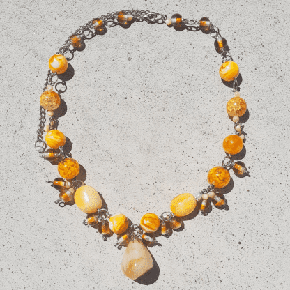 Yellow Cluster Necklace - Image 2