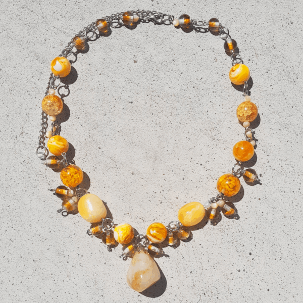 Yellow Cluster Necklace - Image 2