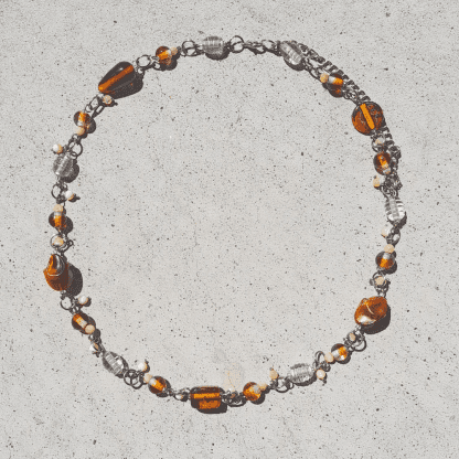 Orange Cluster Necklace - Image 2
