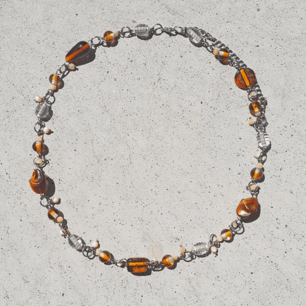 Orange Cluster Necklace - Image 2